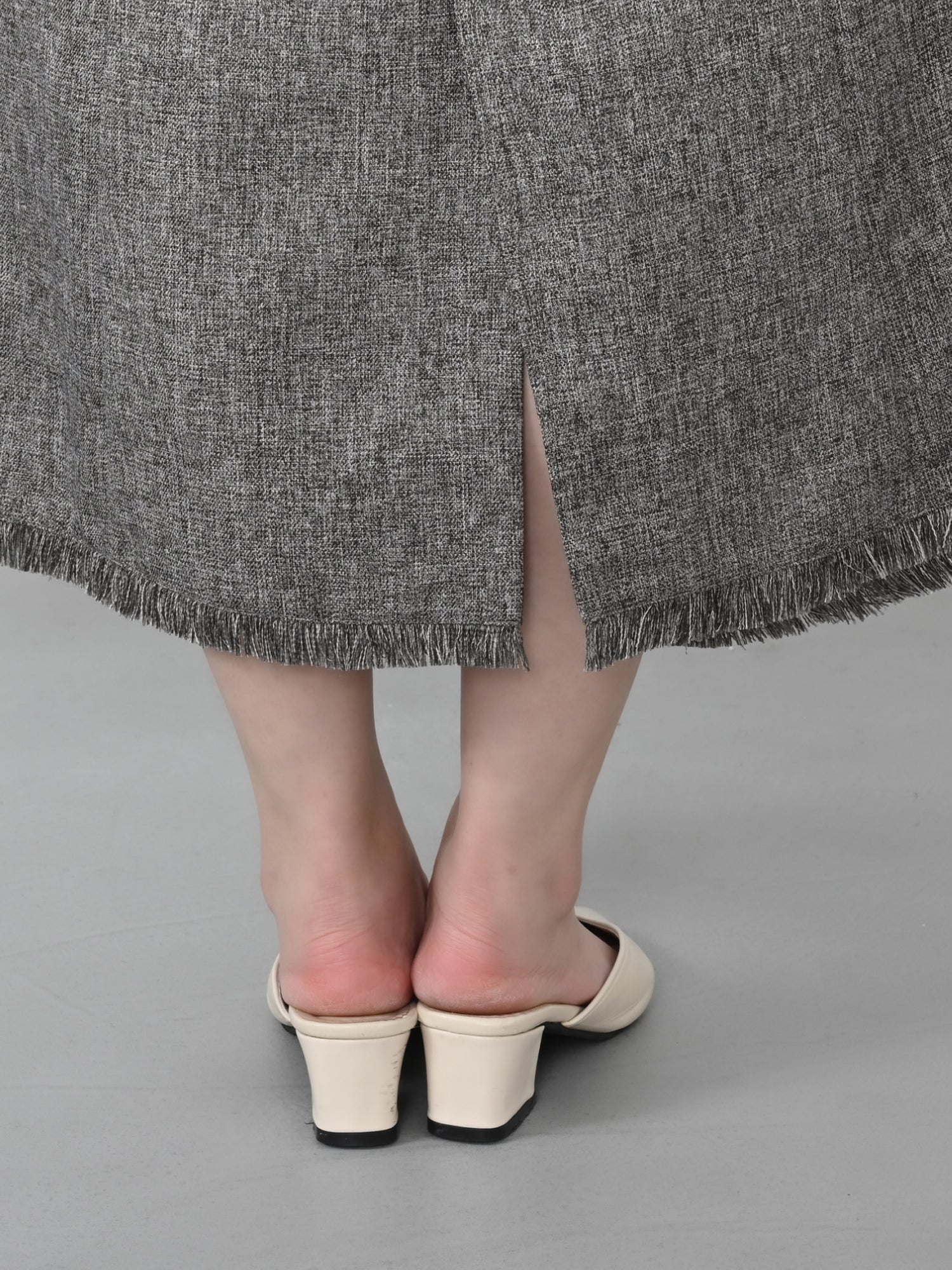 ツイードフロントジップジャンパースカート-short & regular | 小柄