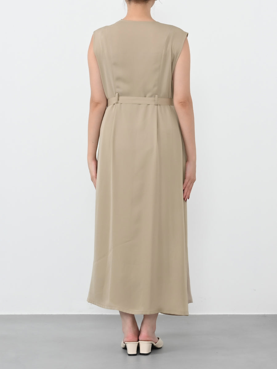 ラッフルとろみジレワンピース-short & regular　[通常]