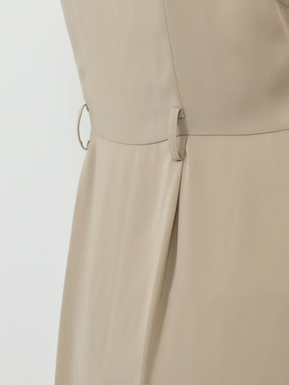 ラッフルとろみジレワンピース-short & regular　[通常]