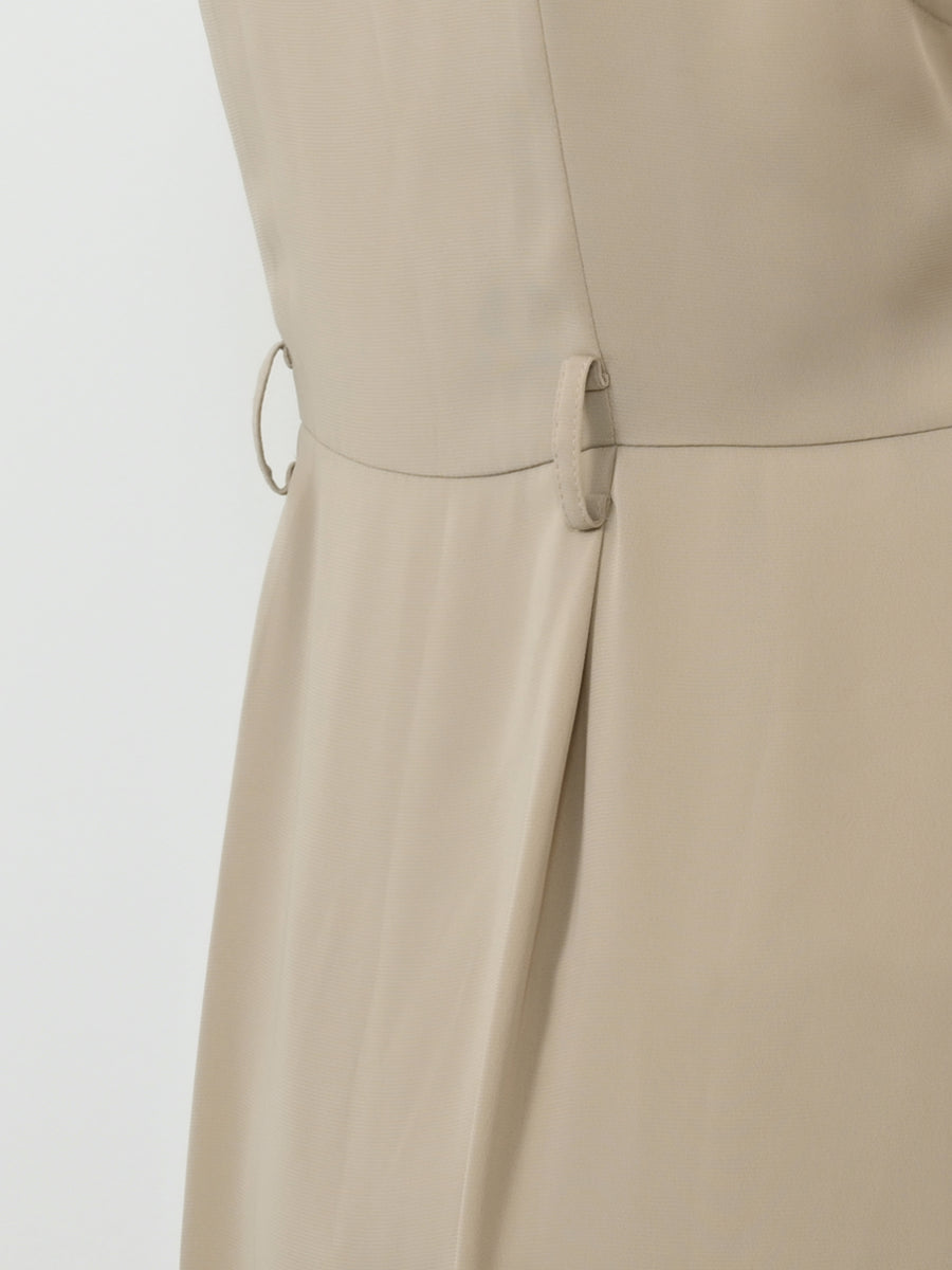 ラッフルとろみジレワンピース-short & regular　[通常]