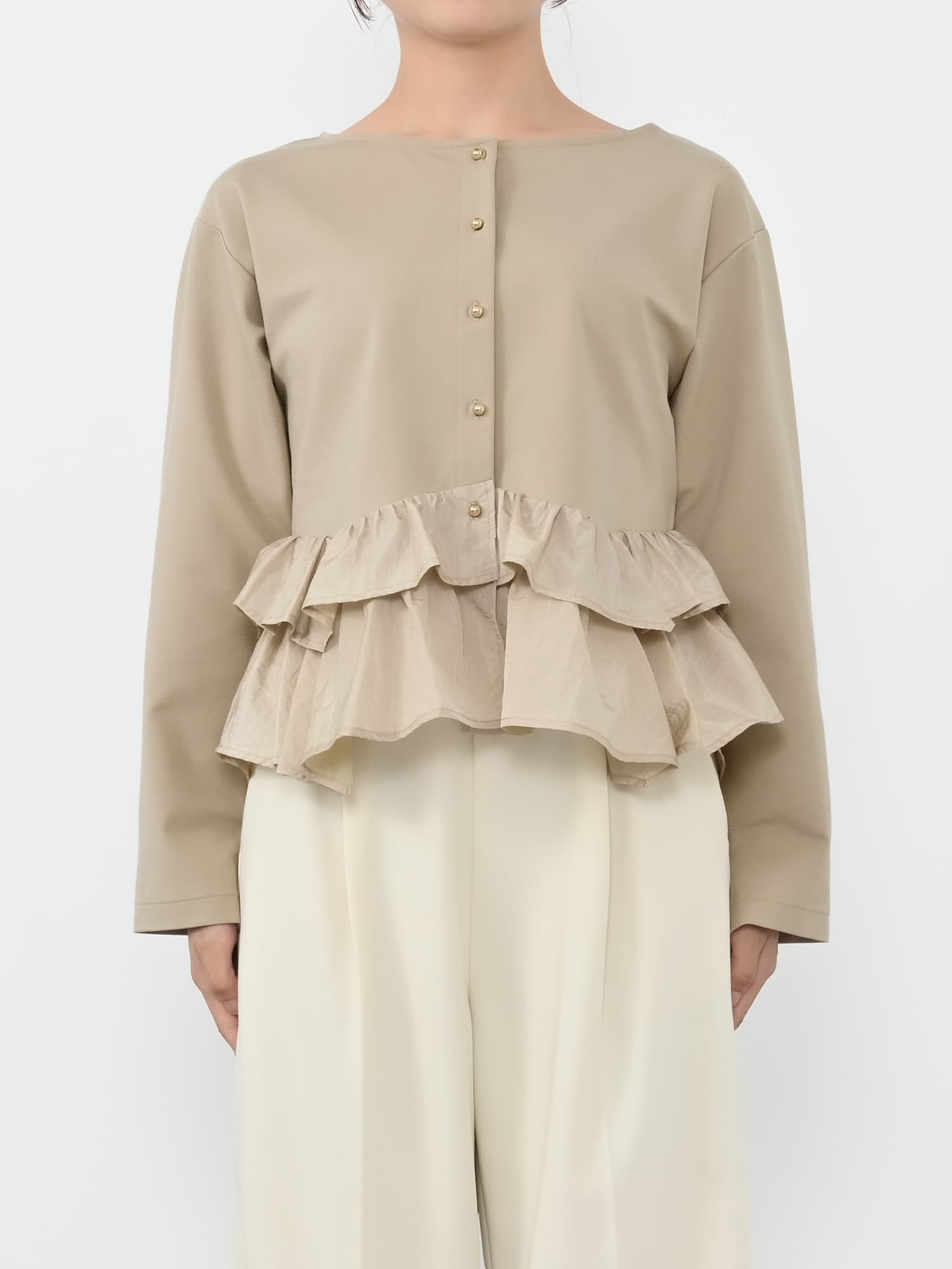 2wayフリルペプラムトップス | 小柄・低身長女性向けファッション通販