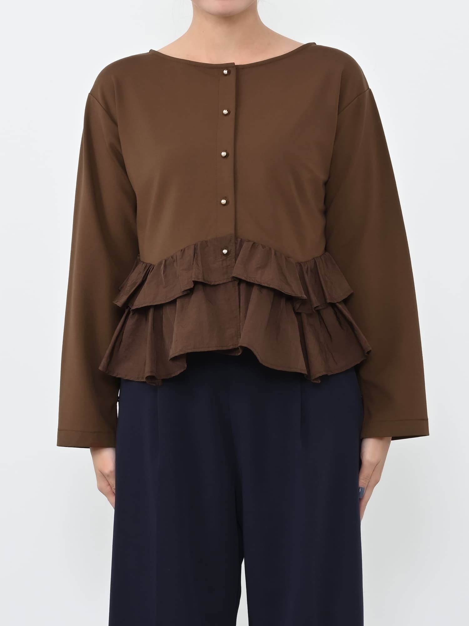 2wayフリルペプラムトップス | 小柄・低身長女性向けファッション通販