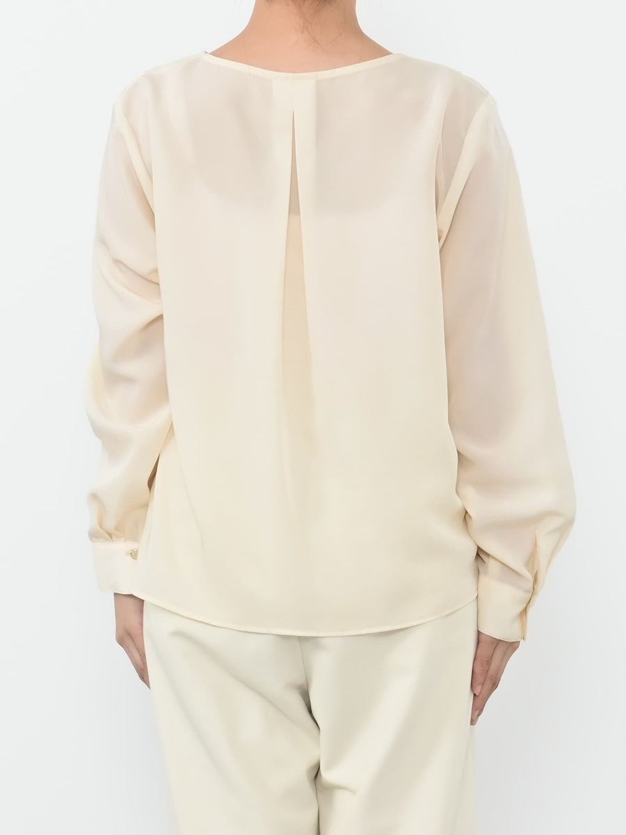 ラッフルカラーデザインブラウス　[通常]