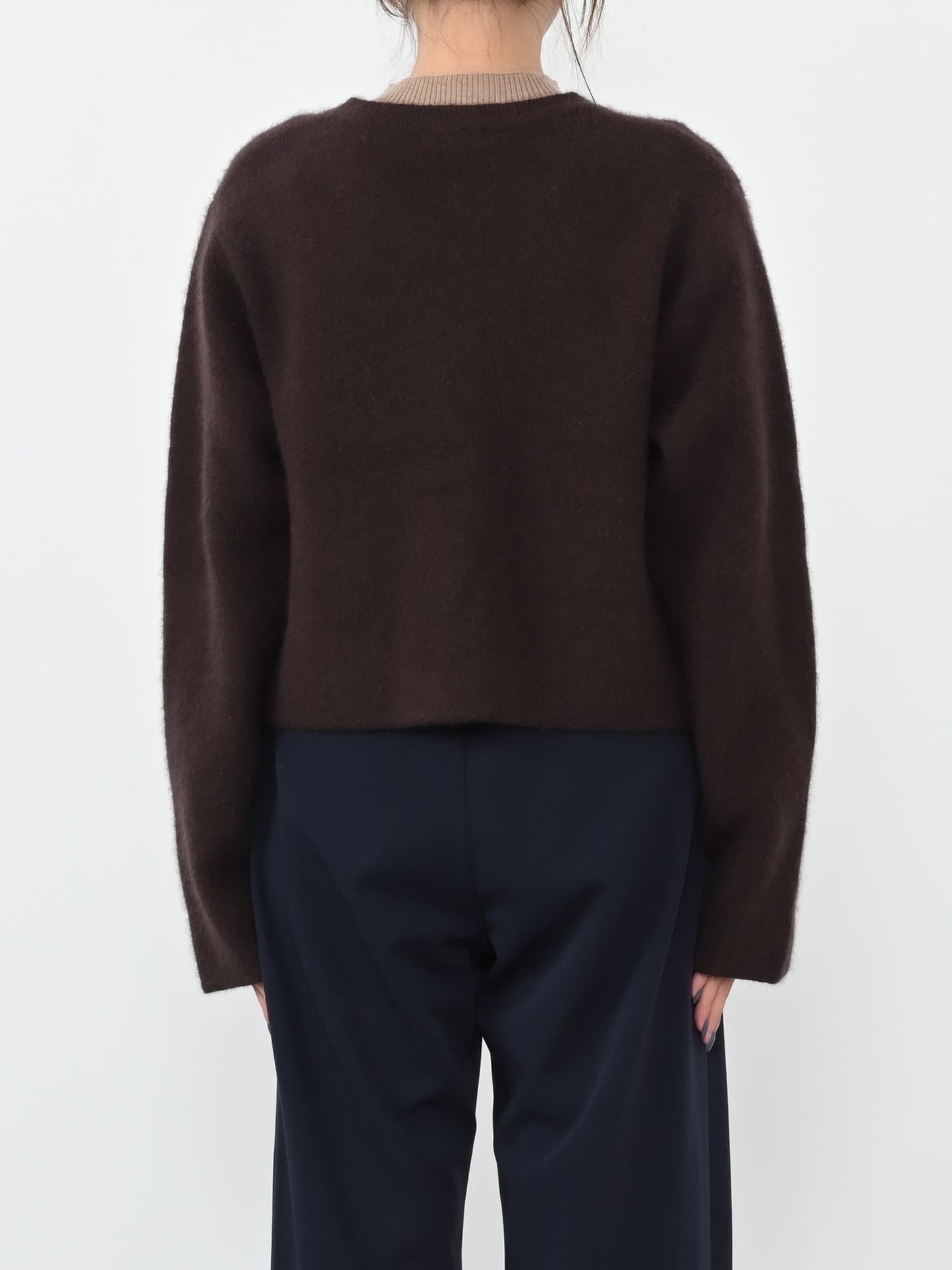 フォックスアンゴラダブルフェイスニットジャケット　[通常]