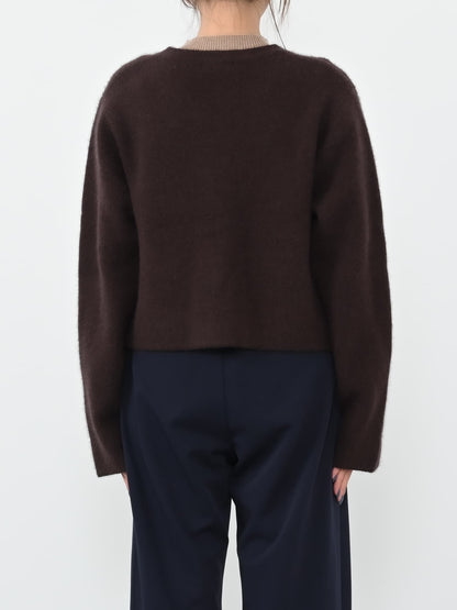 フォックスアンゴラダブルフェイスニットジャケット　[通常]