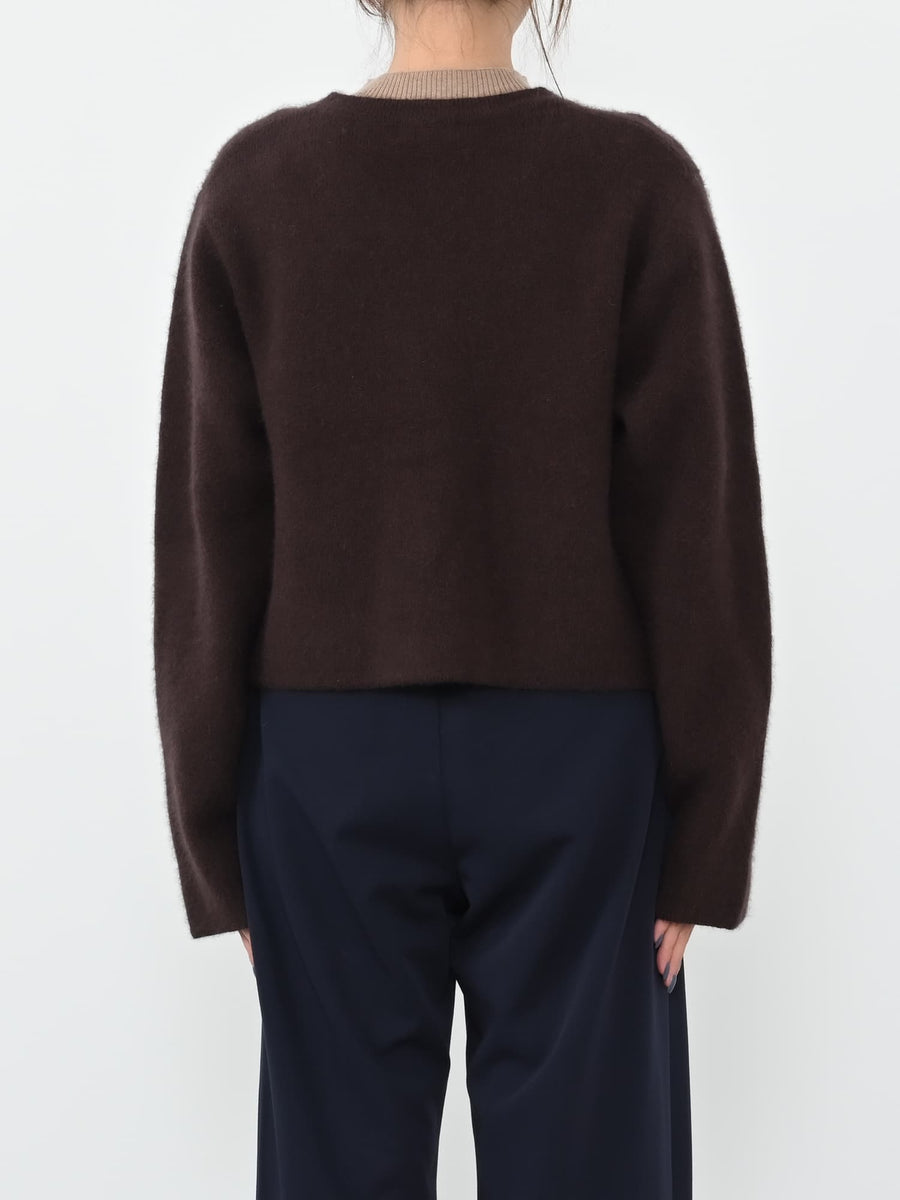 フォックスアンゴラダブルフェイスニットジャケット　[通常]