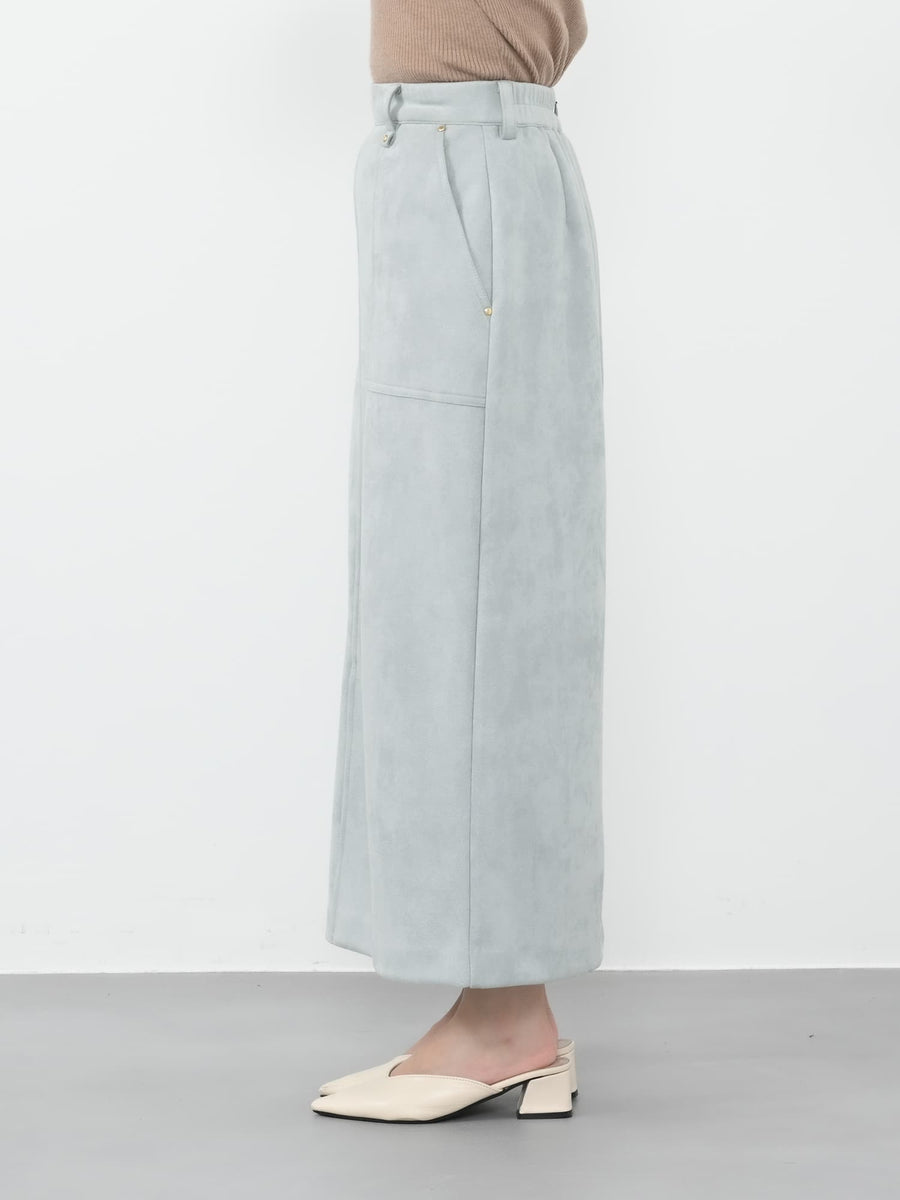 ゴールドリベットスウェードライクスカート-short & regular 　[通常]