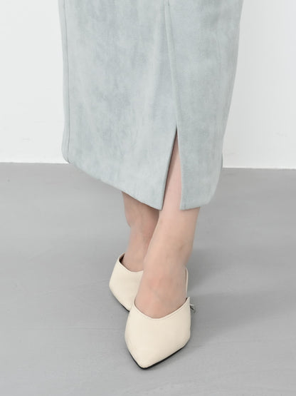 ゴールドリベットスウェードライクスカート-short & regular 　[通常]