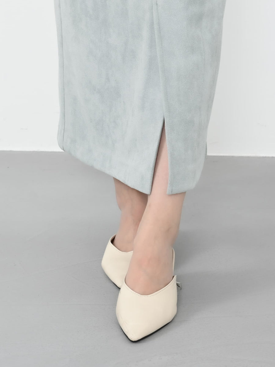 ゴールドリベットスウェードライクスカート-short & regular 　[通常]