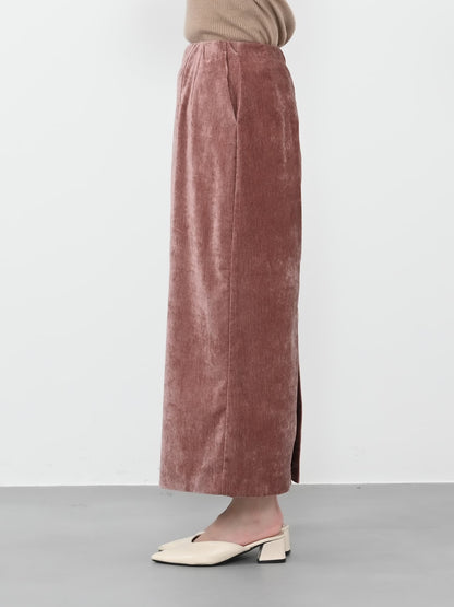 ＜sweetweb掲載＞パウダリーベロアIラインスカート-short & regular　[通常]