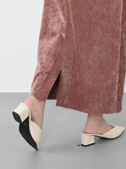 ＜sweetweb掲載＞パウダリーベロアIラインスカート-short & regular　[通常]