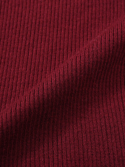 シルクウールゴールドボタンリブニット　[通常]