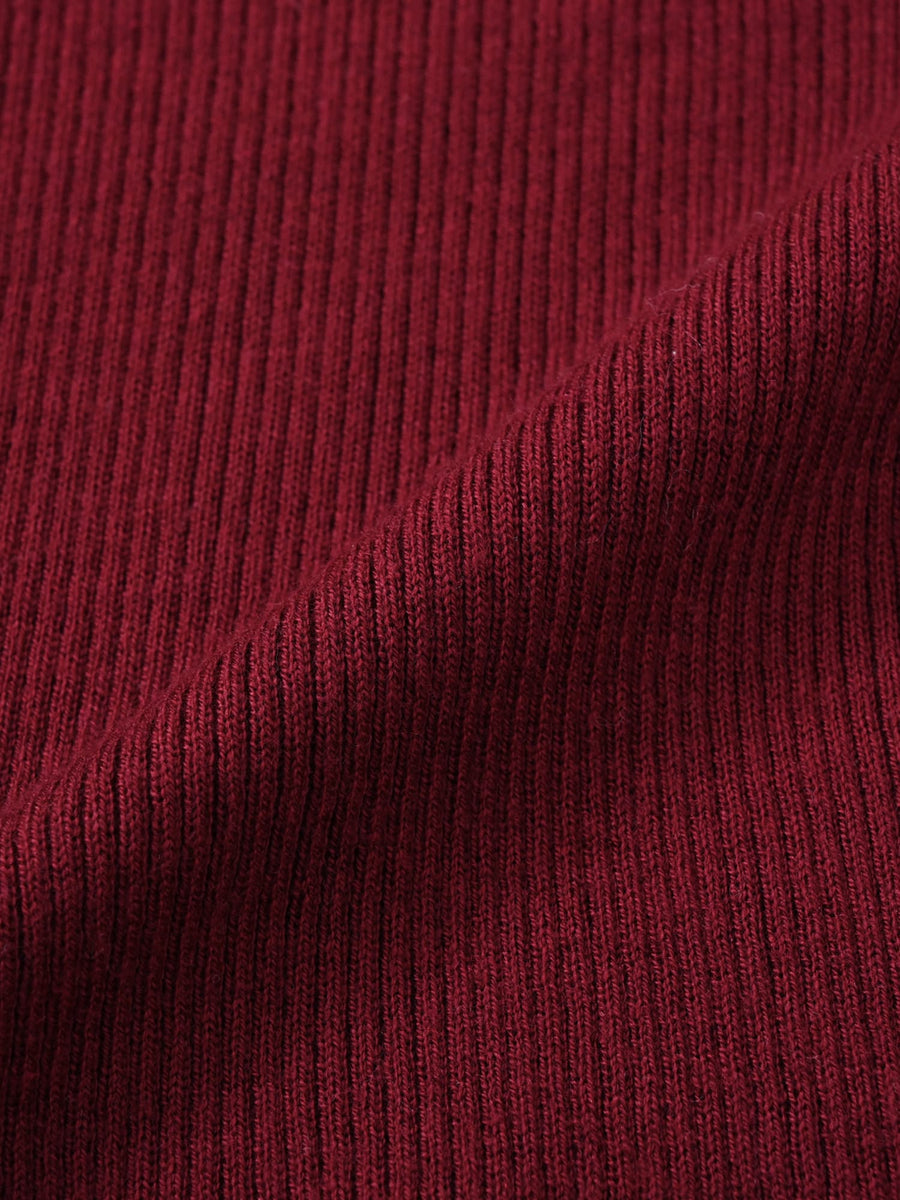 シルクウールゴールドボタンリブニット　[通常]