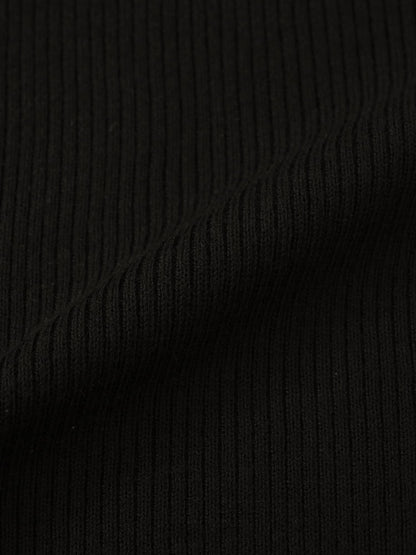 シルクウールゴールドボタンリブニット　[通常]