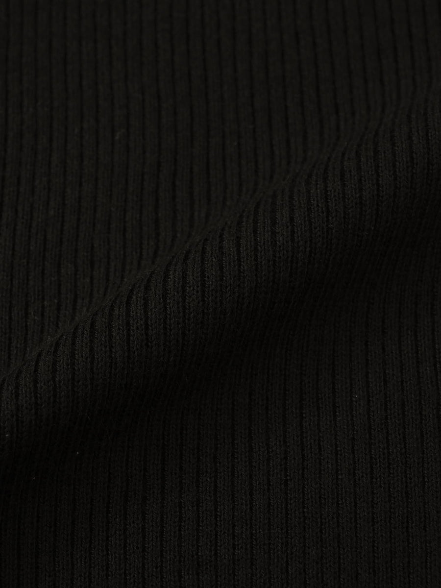 シルクウールゴールドボタンリブニット　[通常]