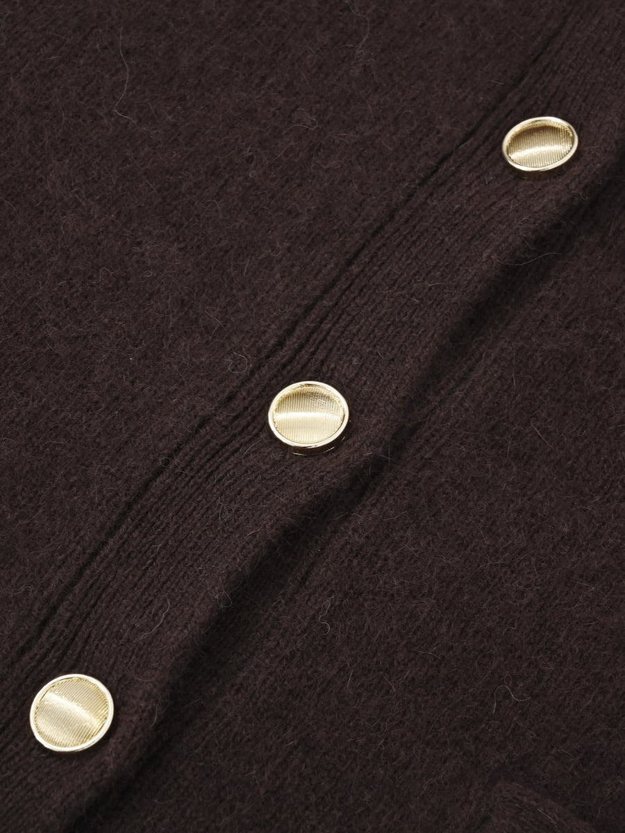 フォックスアンゴラダブルフェイスニットジャケット　[通常]