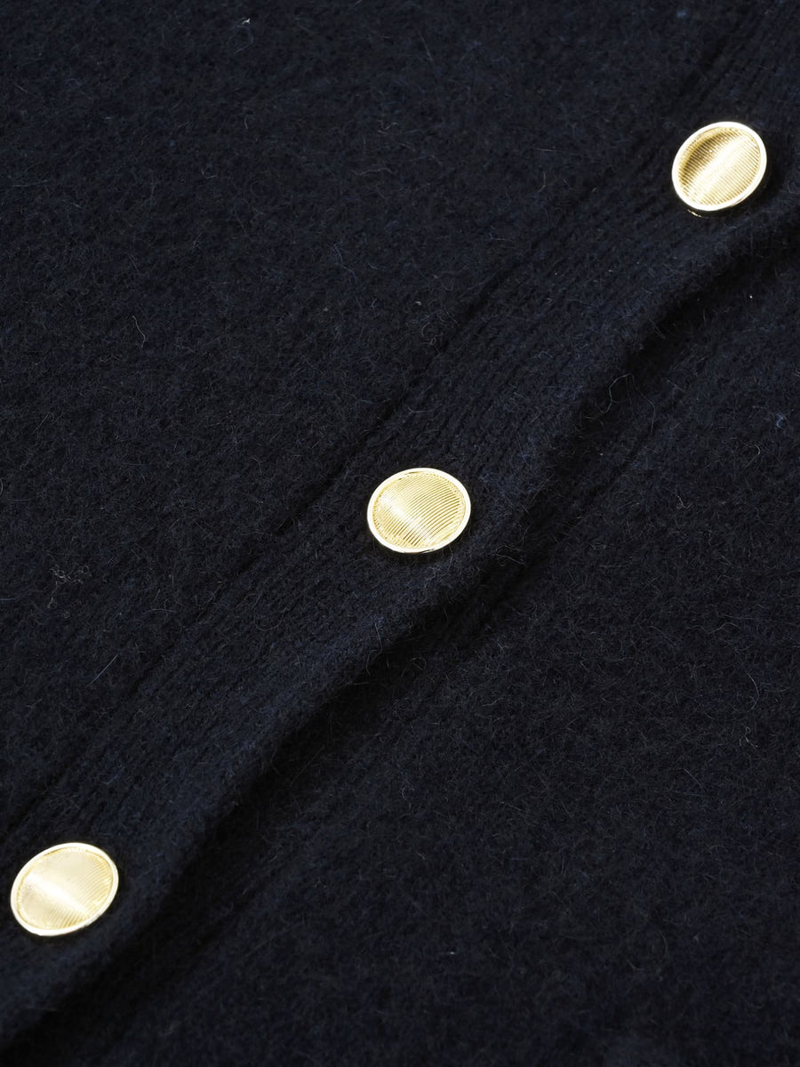 フォックスアンゴラダブルフェイスニットジャケット　[通常]