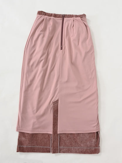 ＜sweetweb掲載＞パウダリーベロアIラインスカート-short & regular　[通常]