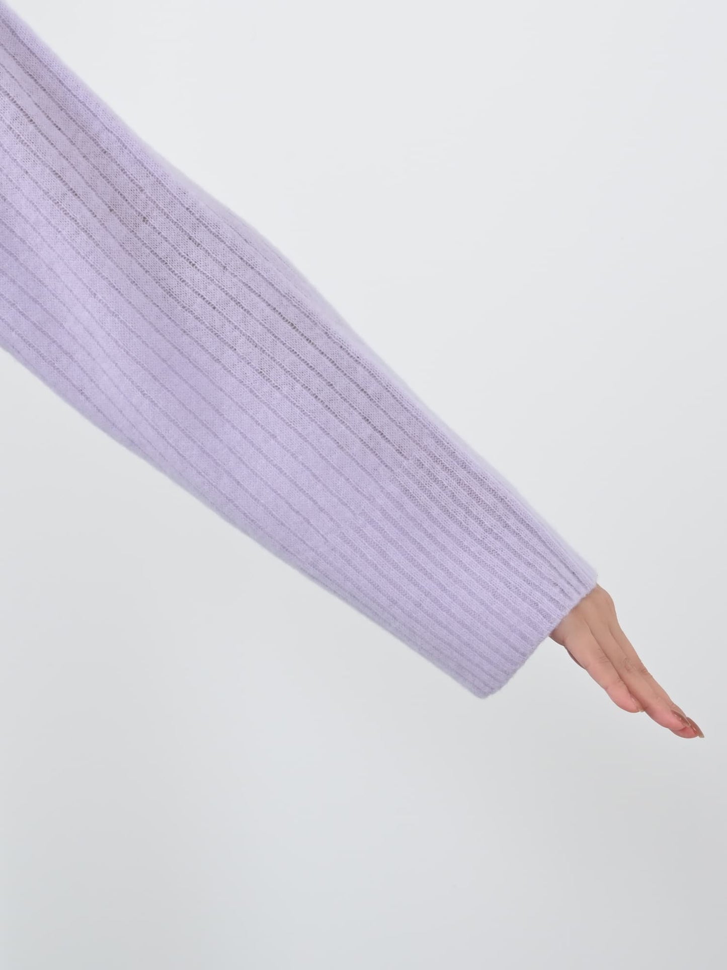 ウールボトルネックワイドリブニット　[通常]