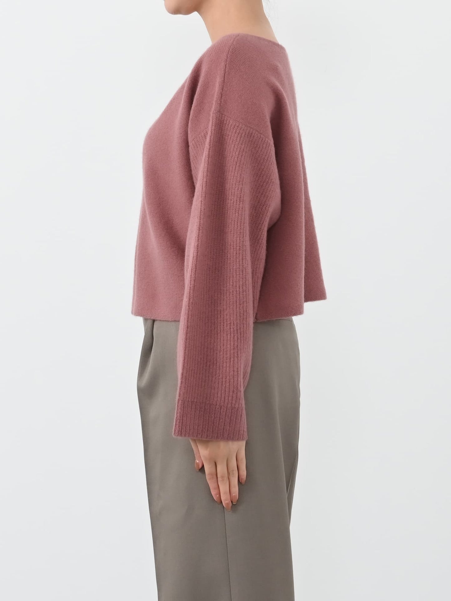 ウールショートボタンスリーブニット　[通常]