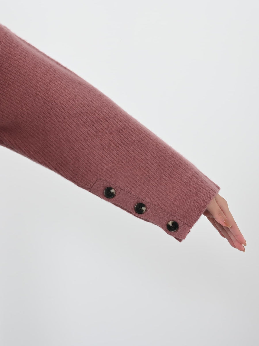 ウールショートボタンスリーブニット　[通常]