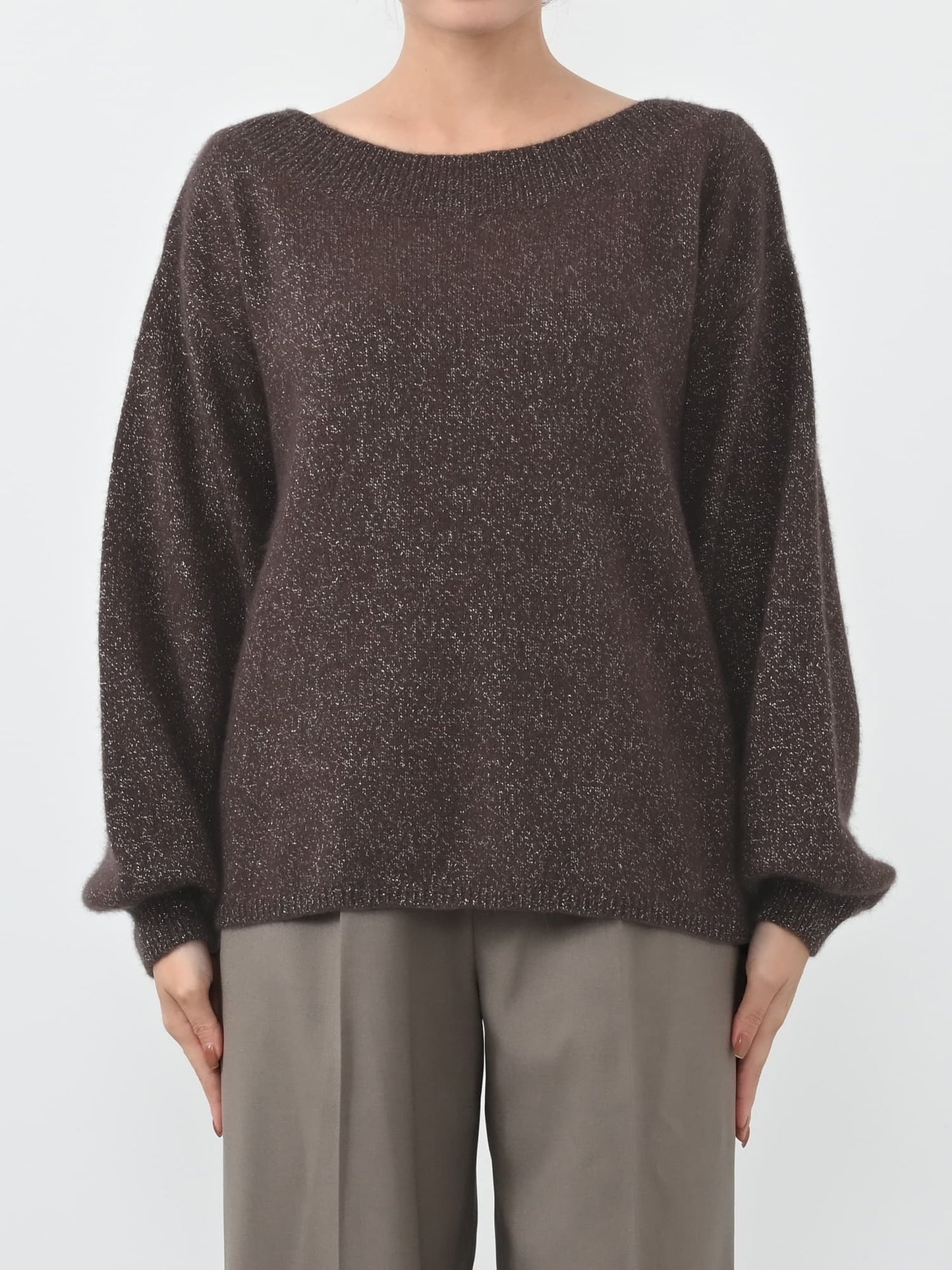 ※こちらが実物のカラーに一番お色味が近くなっております。（ブラウンラメ）<br>149cm | B:77 W:60 H:83 股下:68.5 | ワンサイズ着用