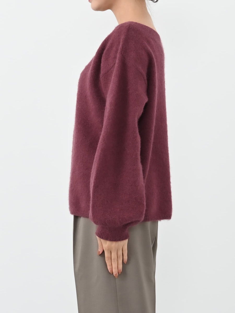 フォックスアンゴラ2wayネックニット　[通常]