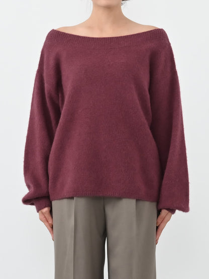 フォックスアンゴラ2wayネックニット　[通常]