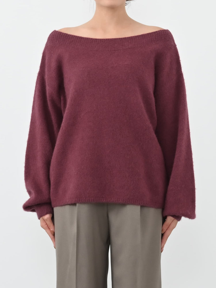 フォックスアンゴラ2wayネックニット　[通常]