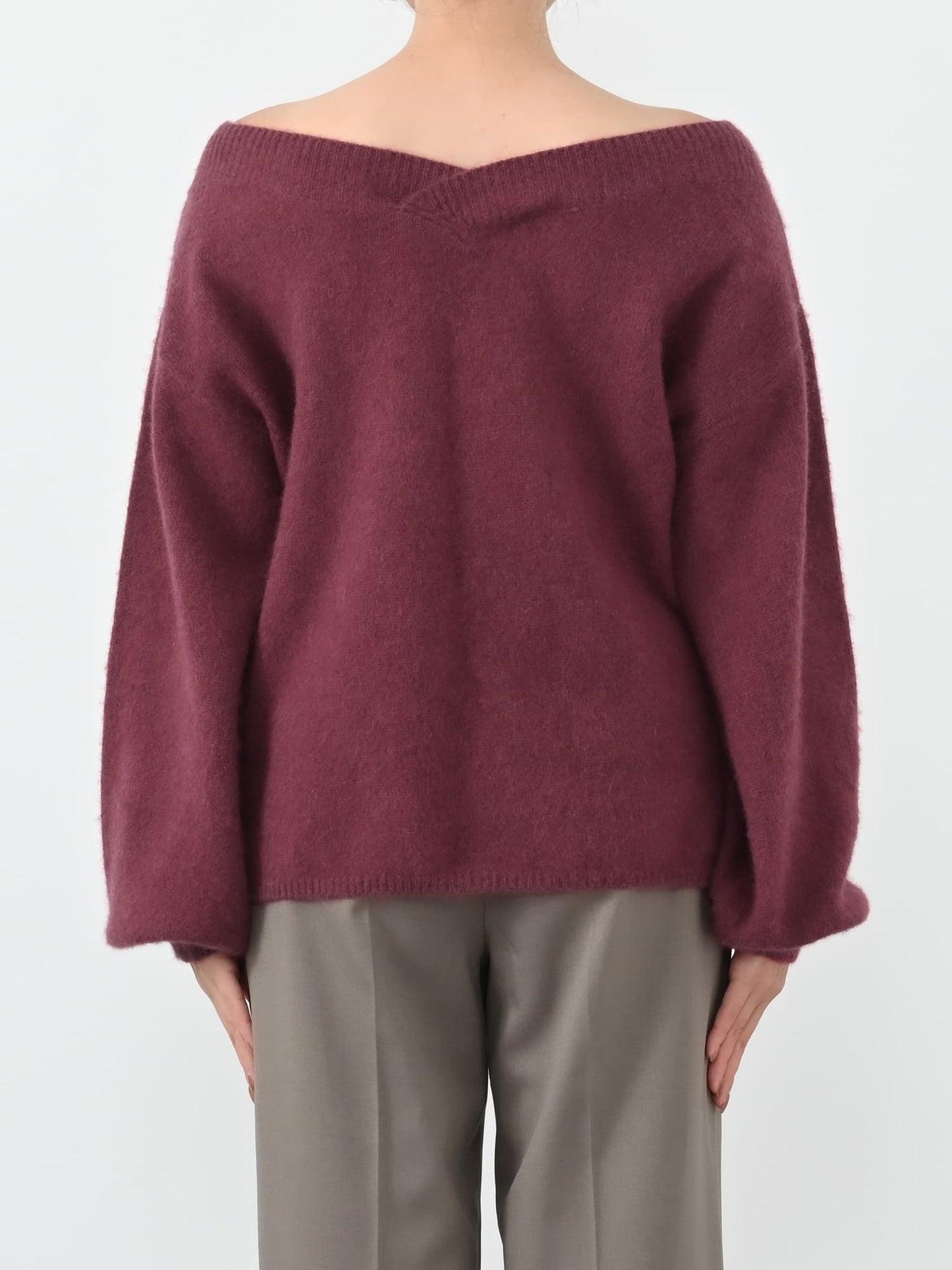 フォックスアンゴラ2wayネックニット　[通常]