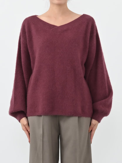 フォックスアンゴラ2wayネックニット　[通常]