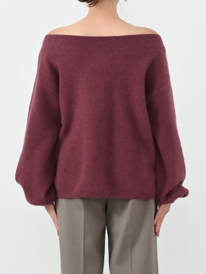 フォックスアンゴラ2wayネックニット　[通常]