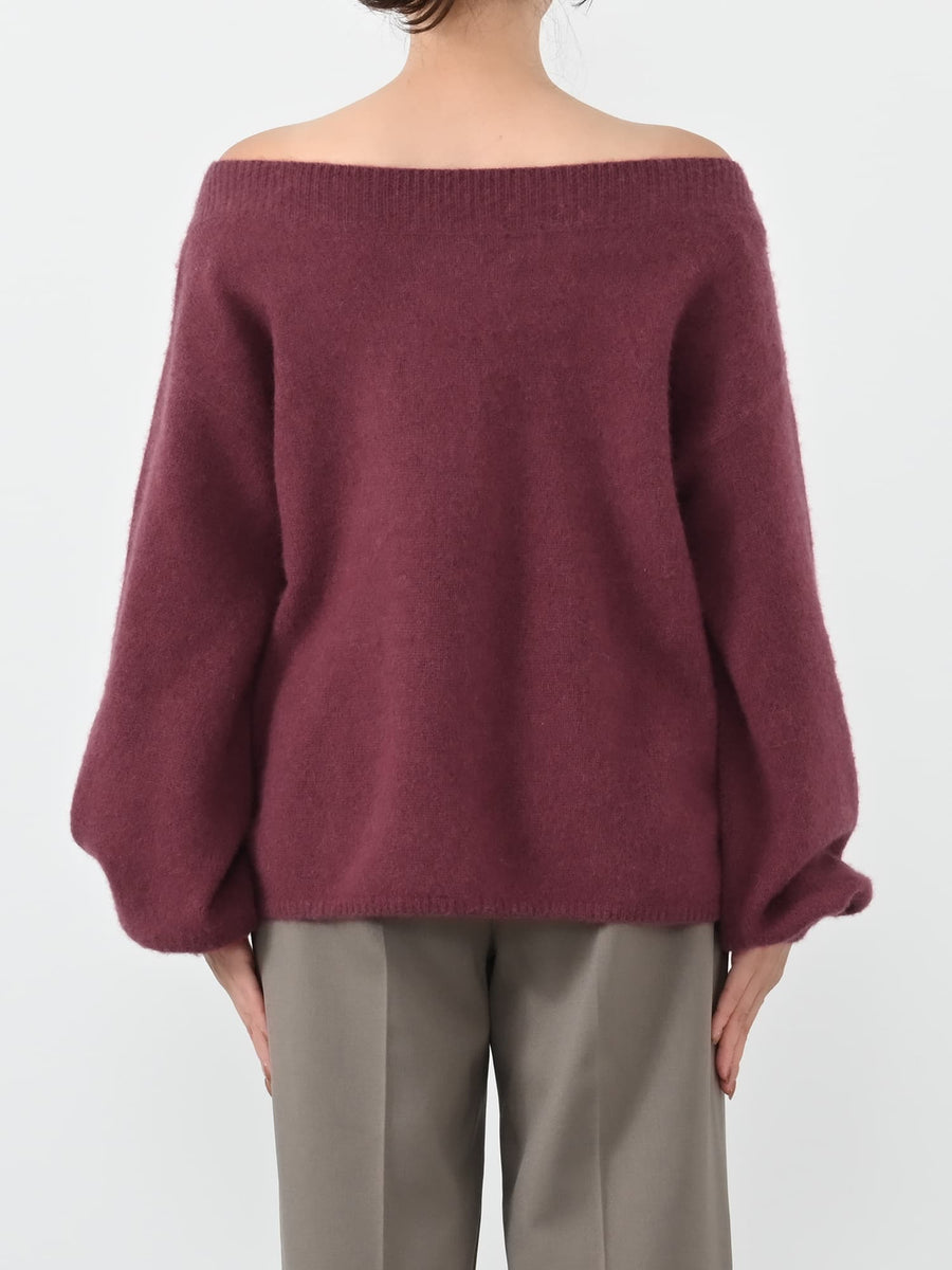 フォックスアンゴラ2wayネックニット　[通常]