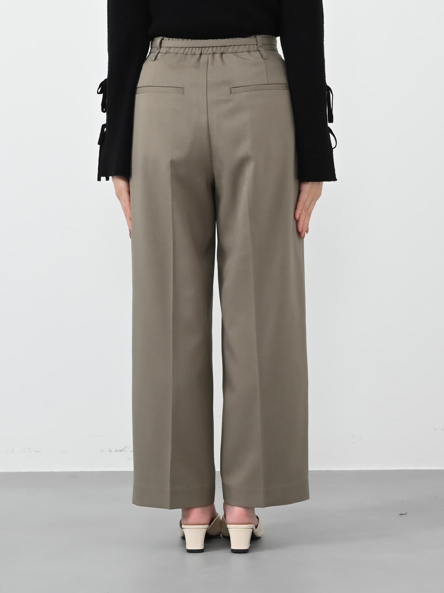 ナローベルトセミワイドパンツ-short & regular　[通常]