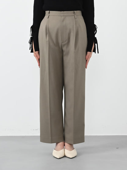 ナローベルトセミワイドパンツ-short & regular　[通常]