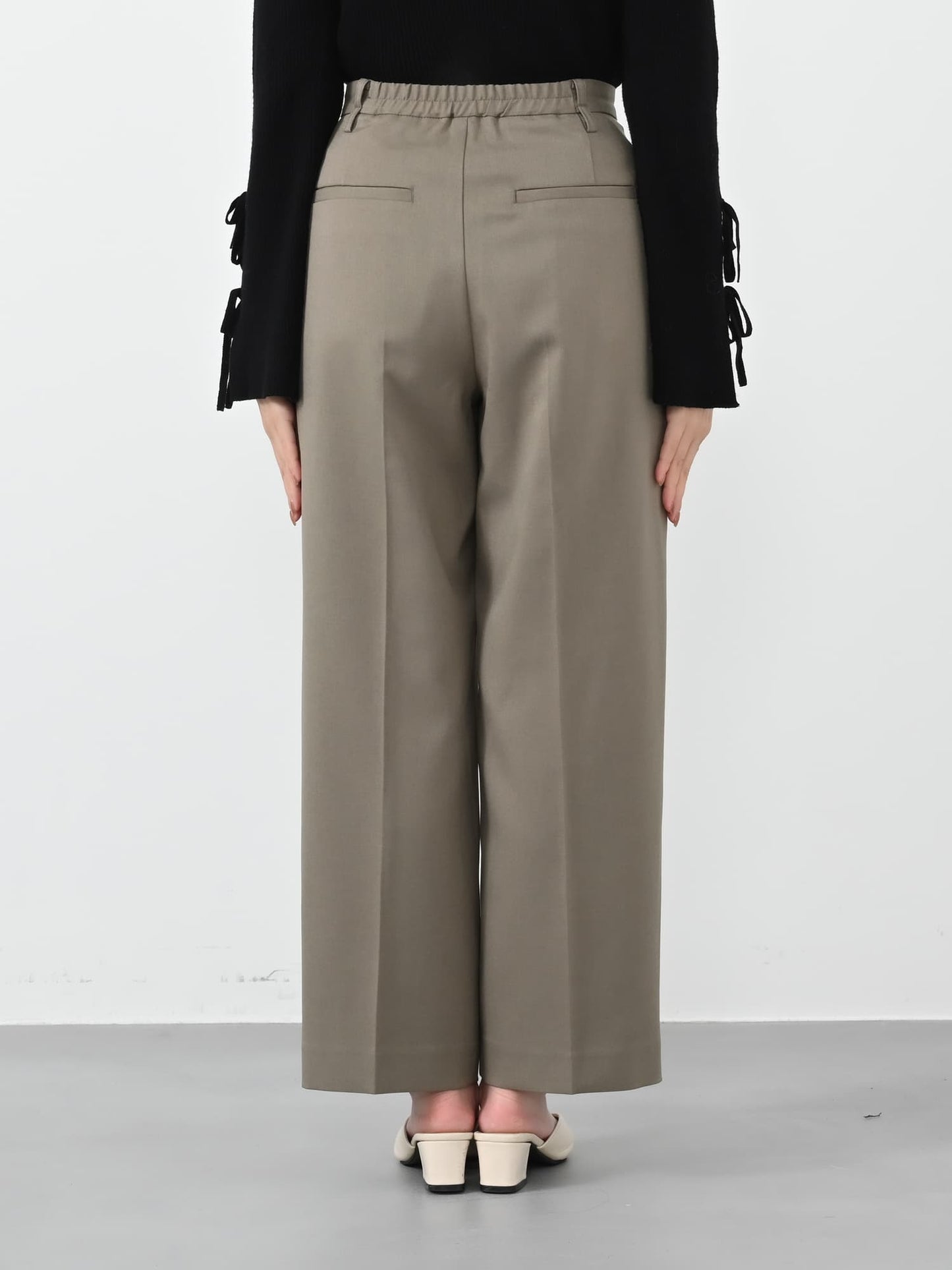 ナローベルトセミワイドパンツ-short & regular　[通常]