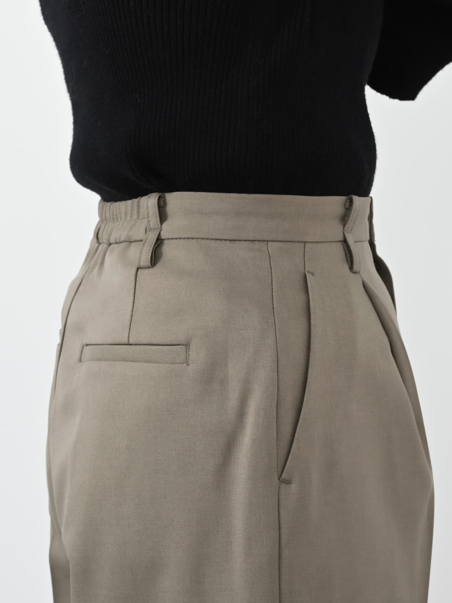 ナローベルトセミワイドパンツ-short & regular　[通常]