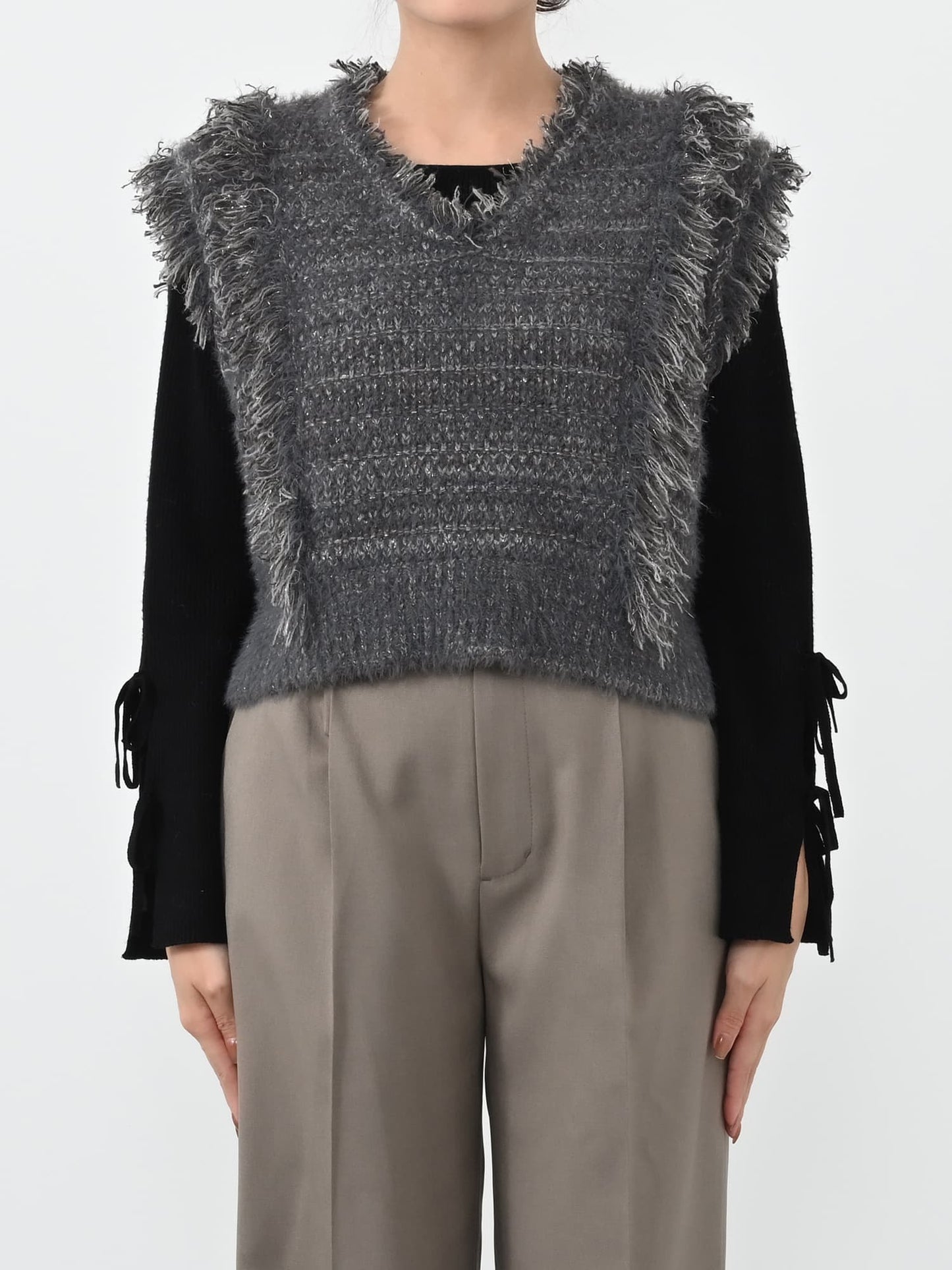 ※こちらが実物のカラーに一番お色味が近くなっております。（グレー）<br>149cm | B:77 W:60 H:83 股下:68.5 | ワンサイズ着用