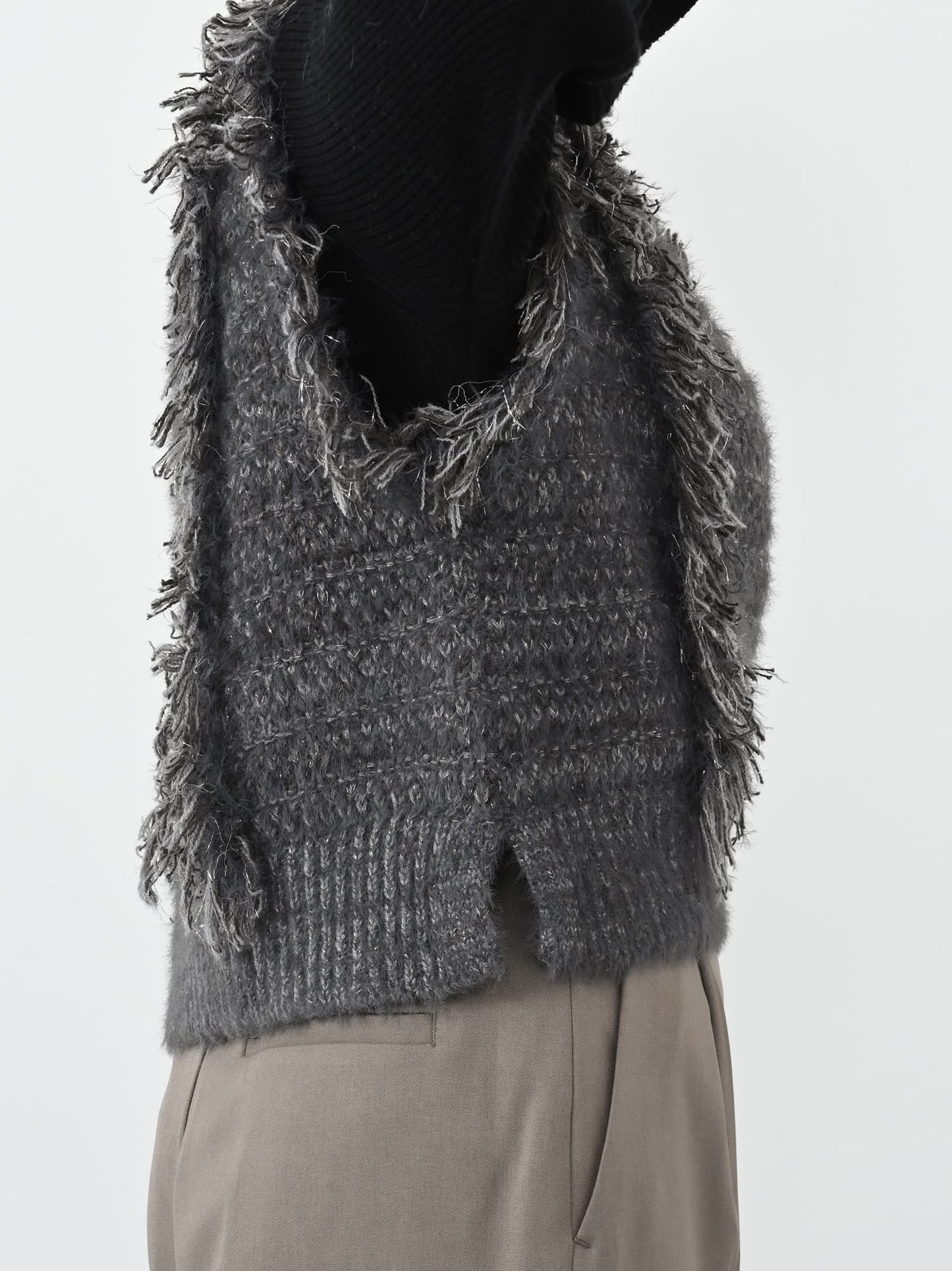 ラメミックスフリンジベスト　[通常]