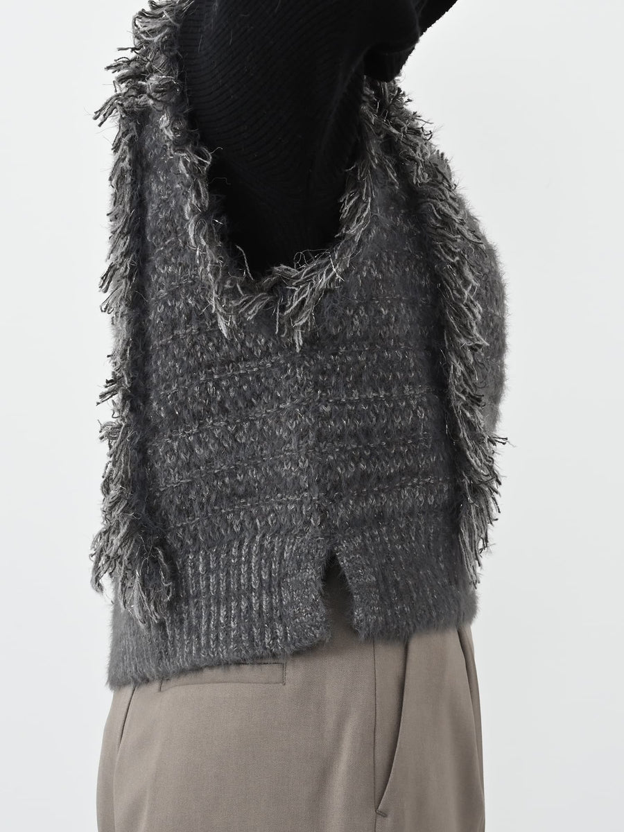 ラメミックスフリンジベスト　[通常]