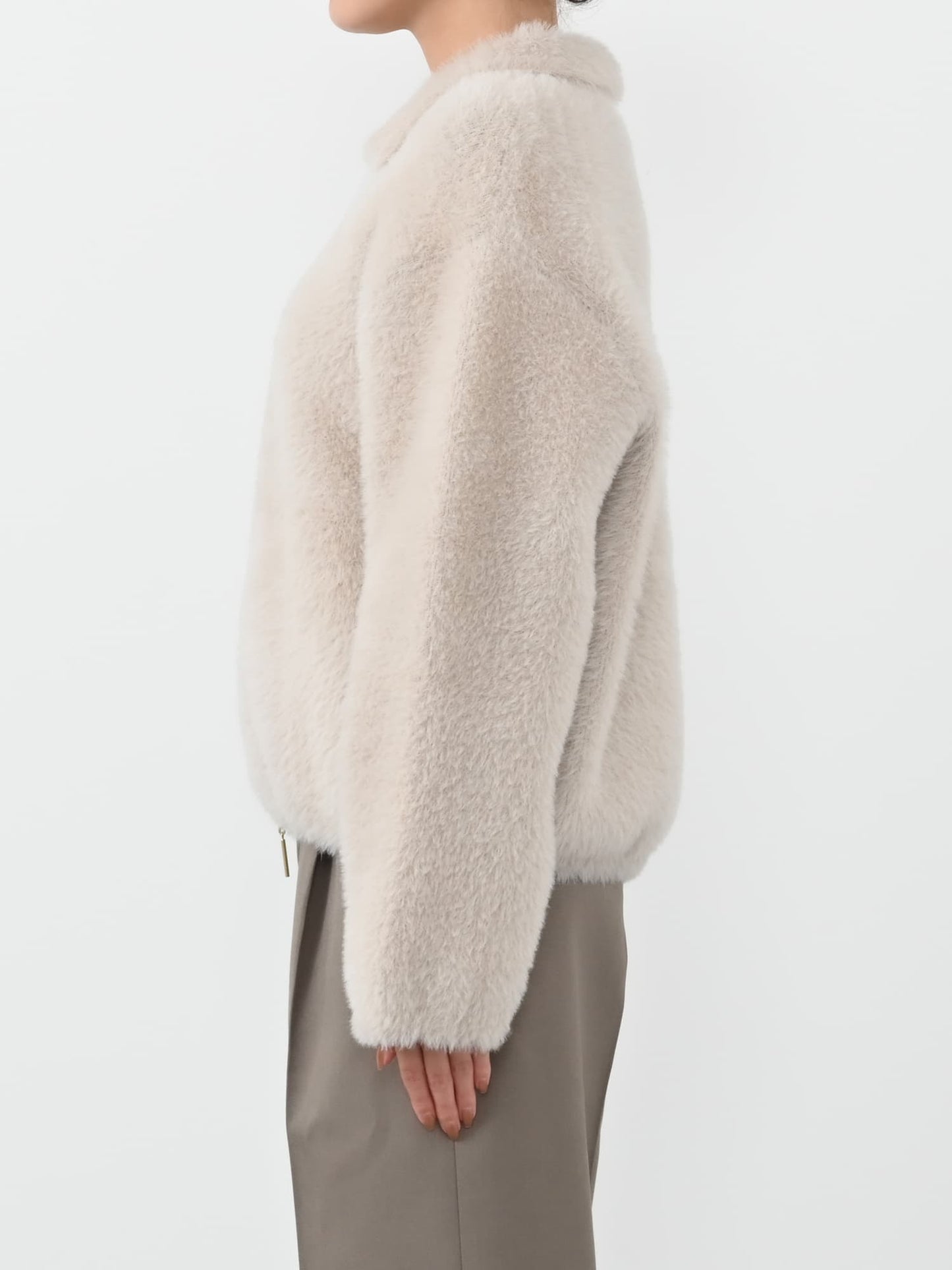 ダブルフェイスフェザージップブルゾン　[通常]