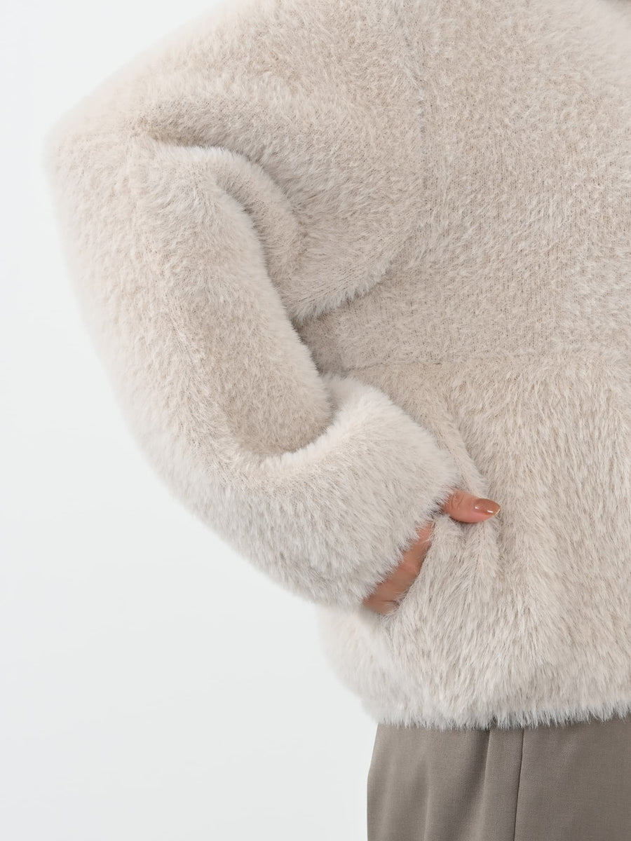 ダブルフェイスフェザージップブルゾン　[通常]