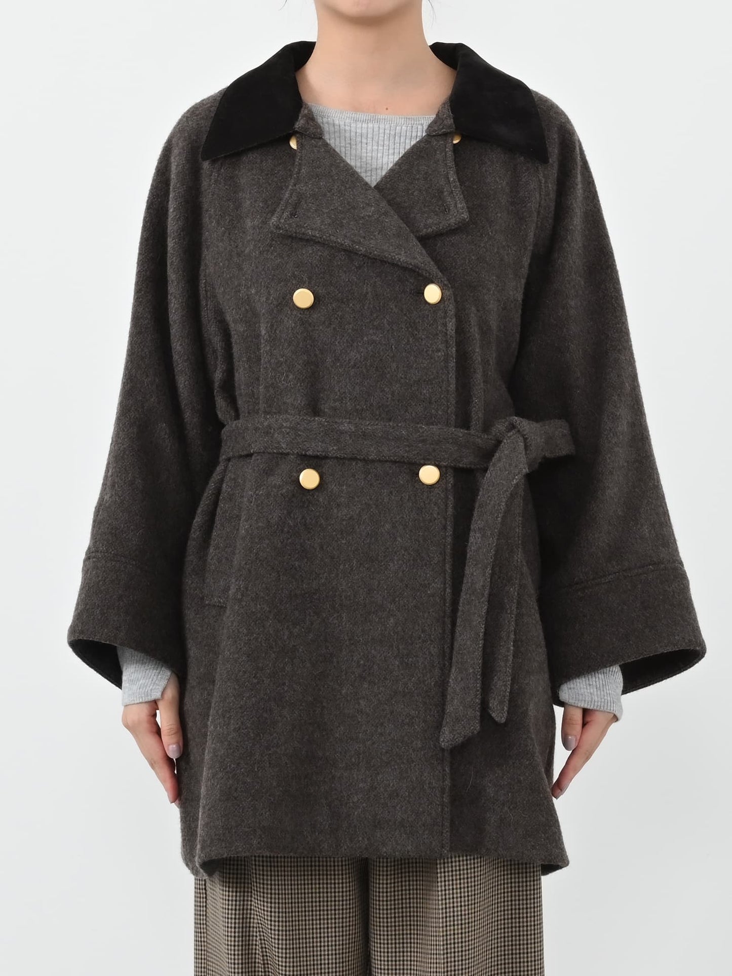 ※こちらが実物のカラーに一番お色味が近くなっております。（グレー（杢））<br>150cm | B:78 W:56 H:74 股下:69  | ワンサイズ着用