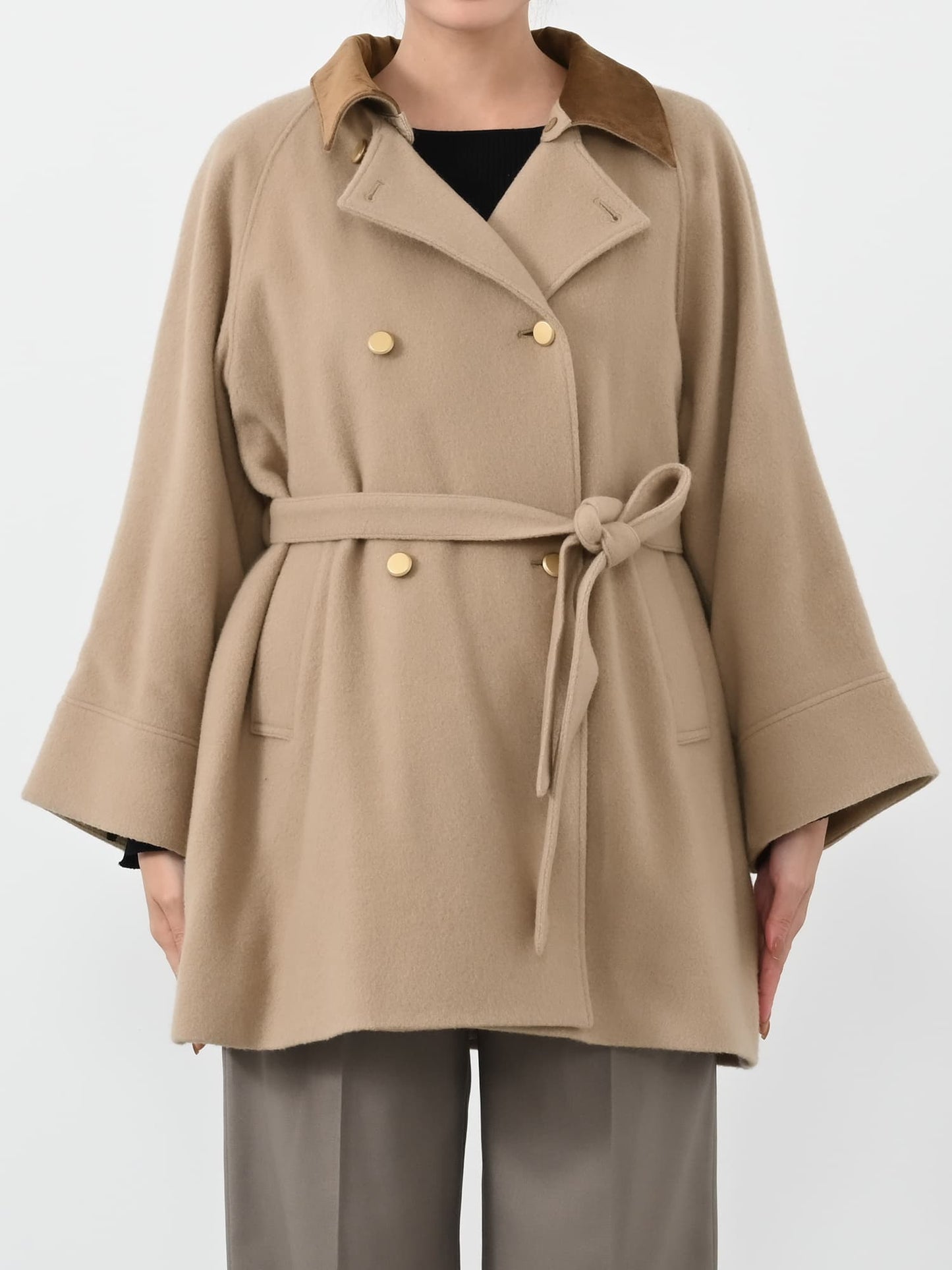 ※こちらが実物のカラーに一番お色味が近くなっております。（キャメル）<br>149cm | B:77 W:60 H:83 股下:68.5 | ワンサイズ着用