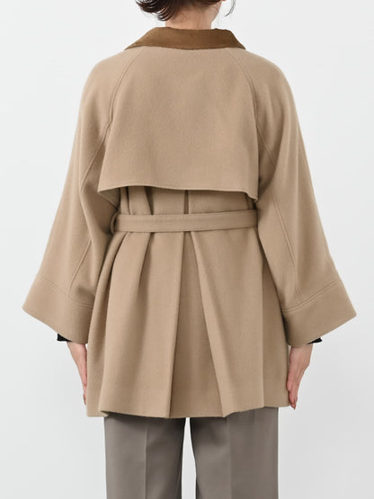 ＜sweetweb掲載＞2wayカラーゴールドボタンミドルコート　[通常]
