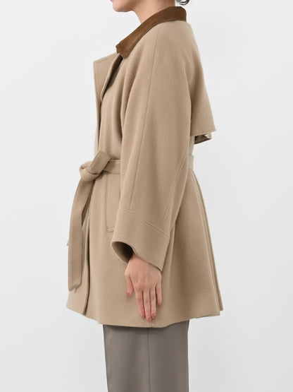 ＜sweetweb掲載＞2wayカラーゴールドボタンミドルコート　[通常]