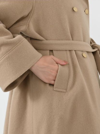＜sweetweb掲載＞2wayカラーゴールドボタンミドルコート　[通常]