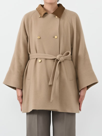 ＜sweetweb掲載＞2wayカラーゴールドボタンミドルコート　[通常]