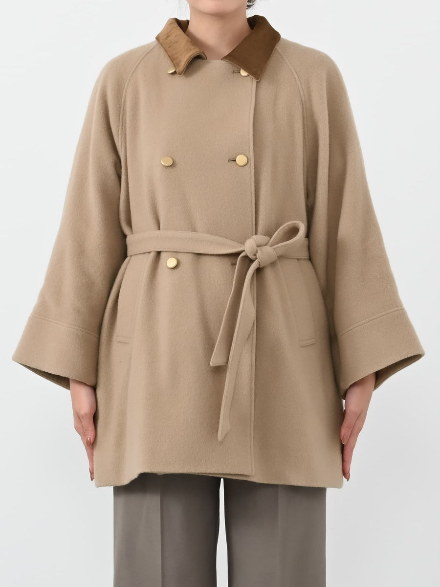 ＜sweetweb掲載＞2wayカラーゴールドボタンミドルコート　[通常]