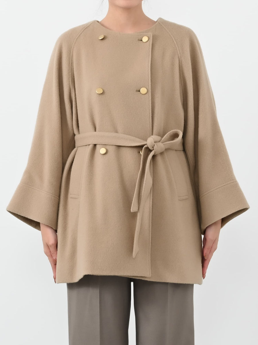 ＜sweetweb掲載＞2wayカラーゴールドボタンミドルコート　[通常]